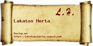 Lakatos Herta névjegykártya